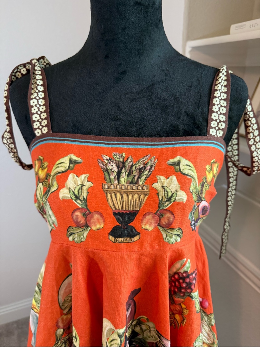 Alémais Orange Rocco Mini Sundress with Multicolor Print - Picture 7 of 16